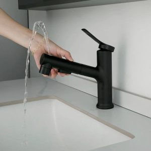 robinet lavabo noir