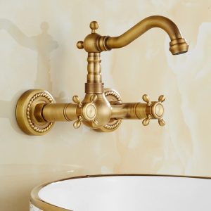 robinet évier vintage mural