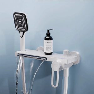 robinet cascade blanc laiton