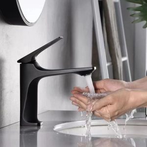 robinet lavabo noir
