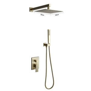 robinet salle de bain doré