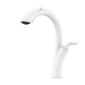 robinet évier cuisine en laiton blanc