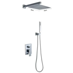 Robinet salle de bain argenté laiton