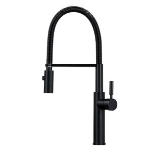 robinet evier cuisine flexible noir