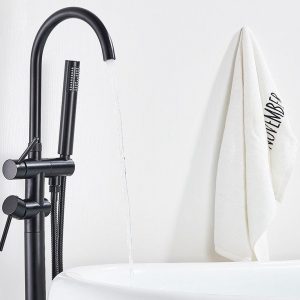 Robinet de baignoire noir mat