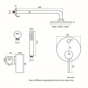 douche encastrée design