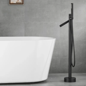 Robinet Expert baignoire sur pied style bambou en laiton noir