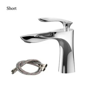 Robinet de lavabo moderne argenté