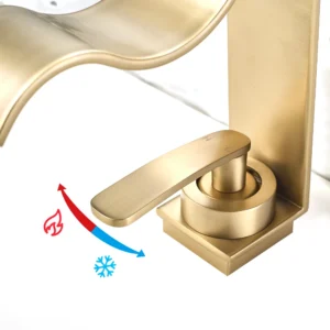 Mitigeur simple de luxe vagué en laiton