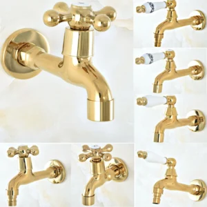 robinet expert de jardin de luxe en laiton doré