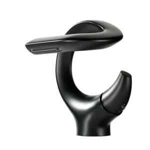 Robinet Expert de lavabo cascade d'eau en laiton noir