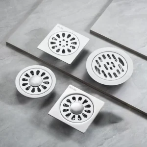 siphon de douche en acier inoxydable