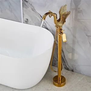 robinet Expert baignoire cygne doré