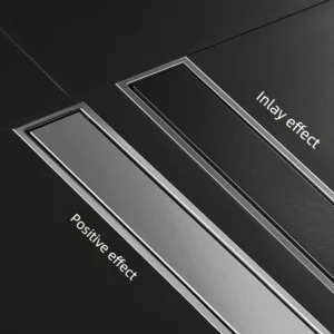 caniveau invisible pour sol en acier inoxydable