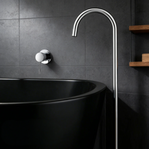 Robinet Expert baignoire mitigeur simple finition argentée
