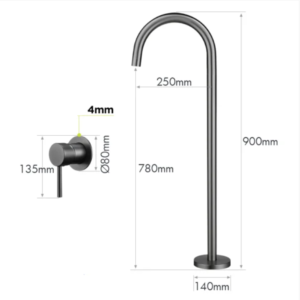 Robinet Expert de salle de bain en laiton argenté